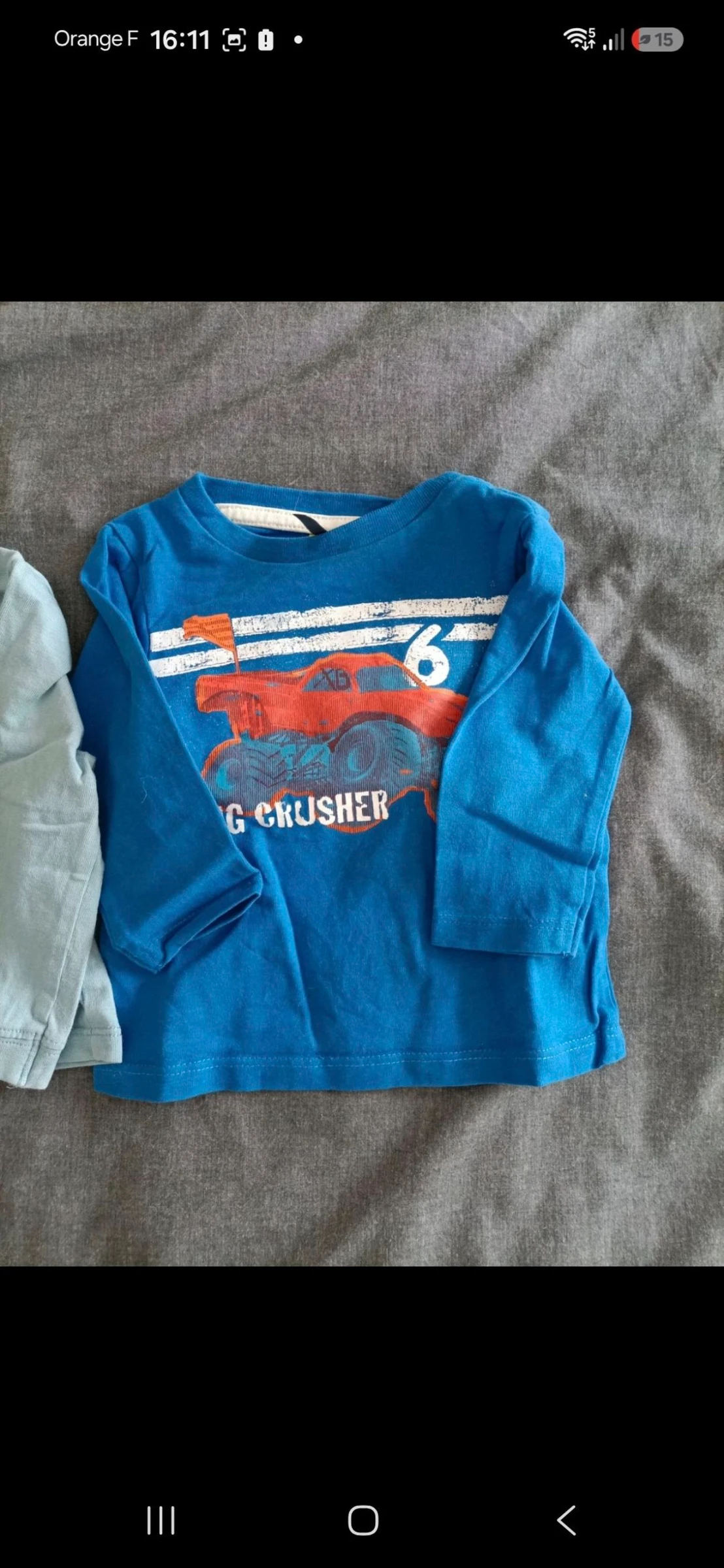 Lote de 3 camisetas de manga longa para bebê de 6 meses – photo 2